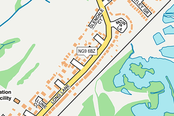 NG9 6BZ map - OS OpenMap – Local (Ordnance Survey)
