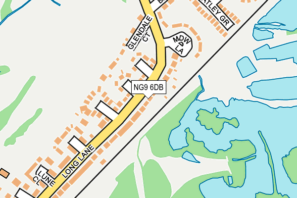 NG9 6DB map - OS OpenMap – Local (Ordnance Survey)