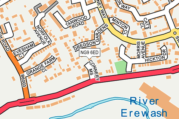 NG9 6ED map - OS OpenMap – Local (Ordnance Survey)