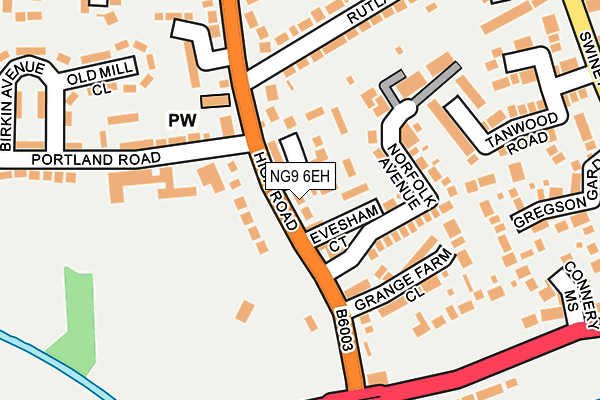NG9 6EH map - OS OpenMap – Local (Ordnance Survey)