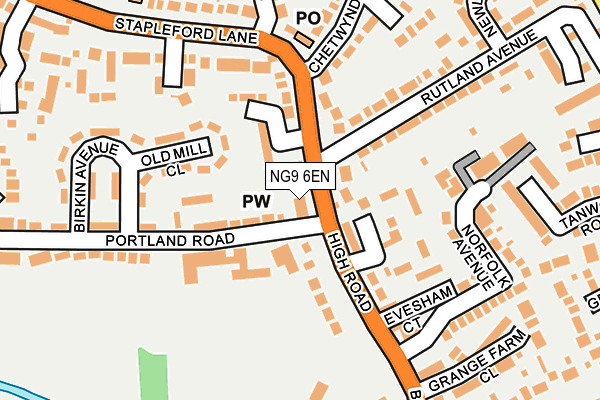 NG9 6EN map - OS OpenMap – Local (Ordnance Survey)