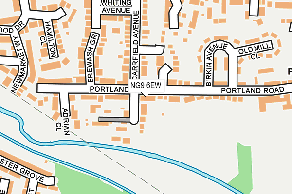 NG9 6EW map - OS OpenMap – Local (Ordnance Survey)