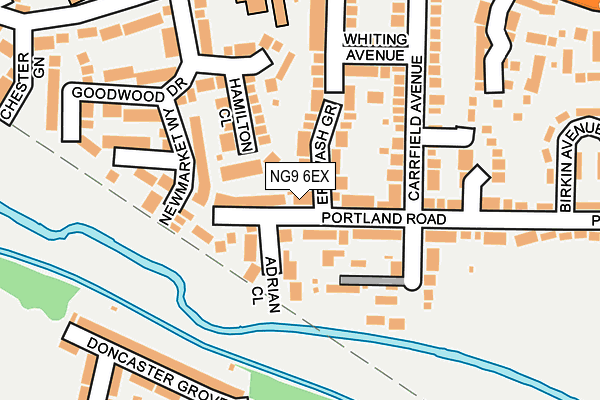 NG9 6EX map - OS OpenMap – Local (Ordnance Survey)