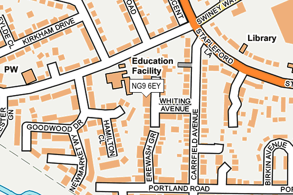 NG9 6EY map - OS OpenMap – Local (Ordnance Survey)