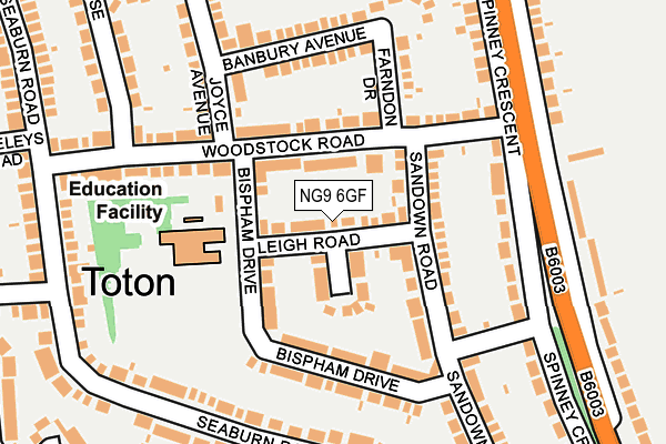 NG9 6GF map - OS OpenMap – Local (Ordnance Survey)