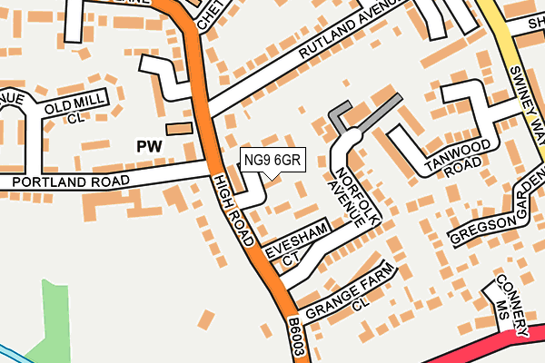 NG9 6GR map - OS OpenMap – Local (Ordnance Survey)