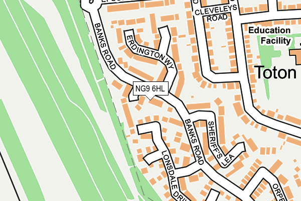 NG9 6HL map - OS OpenMap – Local (Ordnance Survey)