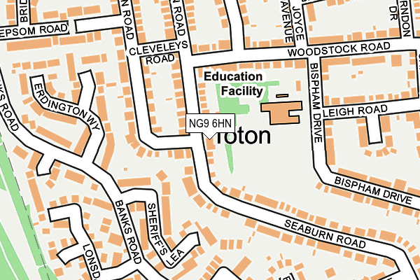 NG9 6HN map - OS OpenMap – Local (Ordnance Survey)