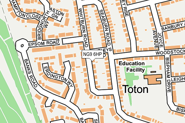 NG9 6HP map - OS OpenMap – Local (Ordnance Survey)