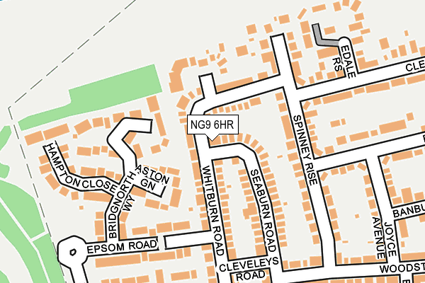 NG9 6HR map - OS OpenMap – Local (Ordnance Survey)