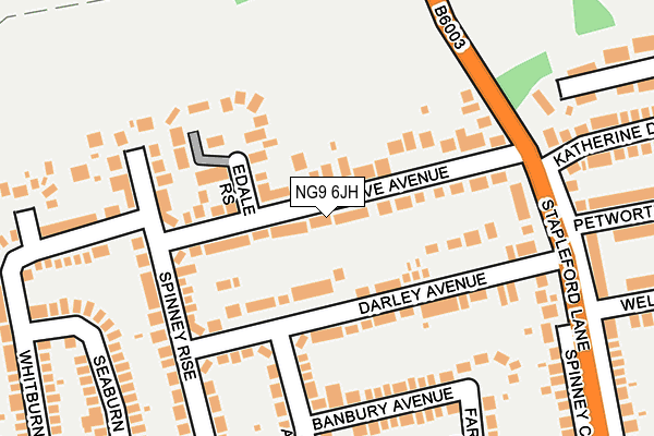 NG9 6JH map - OS OpenMap – Local (Ordnance Survey)