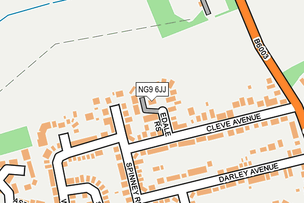 NG9 6JJ map - OS OpenMap – Local (Ordnance Survey)