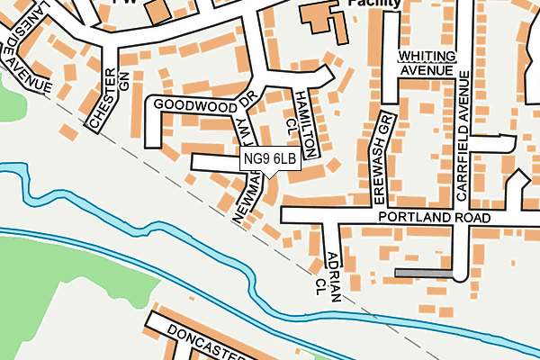 NG9 6LB map - OS OpenMap – Local (Ordnance Survey)