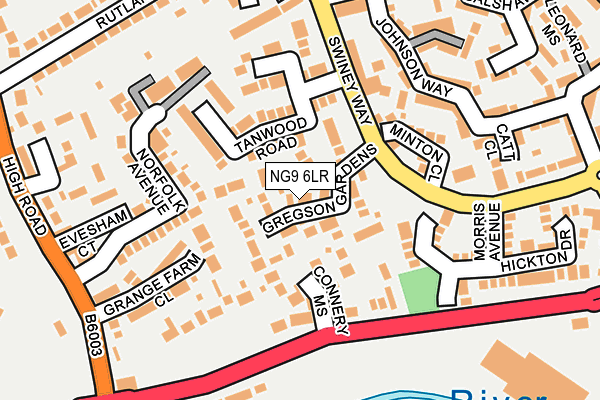 NG9 6LR map - OS OpenMap – Local (Ordnance Survey)