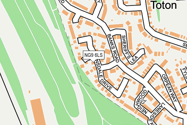 NG9 6LS map - OS OpenMap – Local (Ordnance Survey)