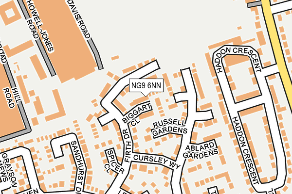 NG9 6NN map - OS OpenMap – Local (Ordnance Survey)