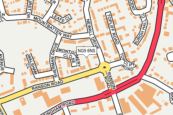 NG9 6NS map - OS OpenMap – Local (Ordnance Survey)