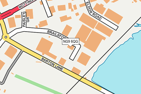 NG9 6QG map - OS OpenMap – Local (Ordnance Survey)