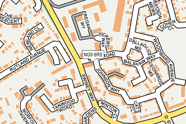 NG9 6RS map - OS OpenMap – Local (Ordnance Survey)