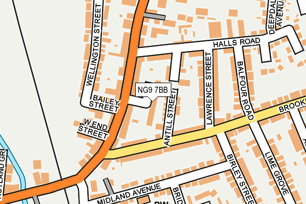 NG9 7BB map - OS OpenMap – Local (Ordnance Survey)