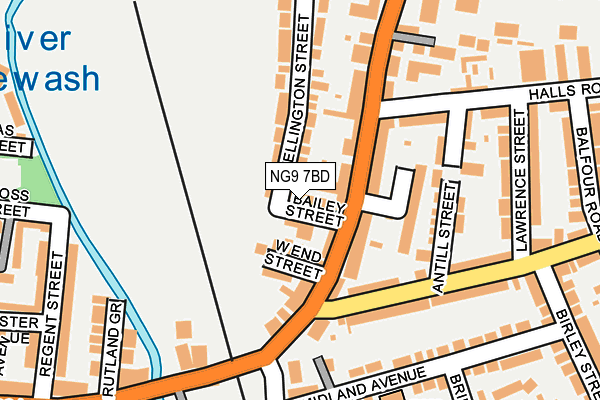 NG9 7BD map - OS OpenMap – Local (Ordnance Survey)