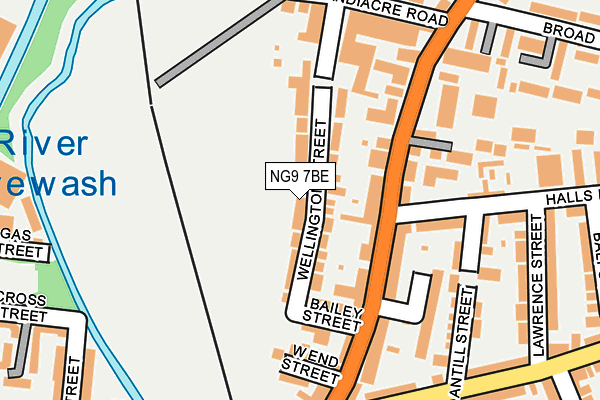 NG9 7BE map - OS OpenMap – Local (Ordnance Survey)