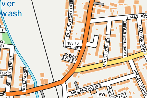 NG9 7BF map - OS OpenMap – Local (Ordnance Survey)