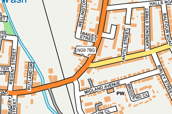 NG9 7BG map - OS OpenMap – Local (Ordnance Survey)