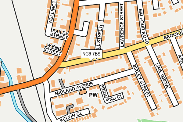 NG9 7BS map - OS OpenMap – Local (Ordnance Survey)