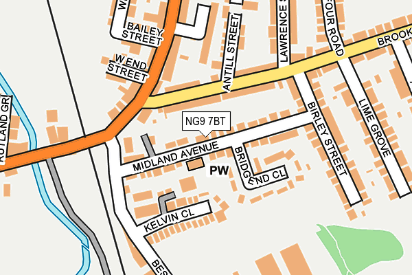 NG9 7BT map - OS OpenMap – Local (Ordnance Survey)