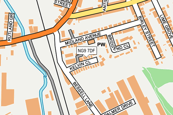 NG9 7DF map - OS OpenMap – Local (Ordnance Survey)