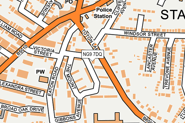 NG9 7DQ map - OS OpenMap – Local (Ordnance Survey)