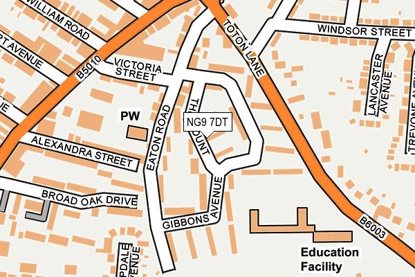 NG9 7DT map - OS OpenMap – Local (Ordnance Survey)