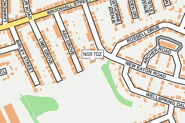NG9 7DZ map - OS OpenMap – Local (Ordnance Survey)