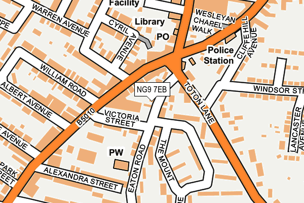 NG9 7EB map - OS OpenMap – Local (Ordnance Survey)