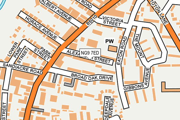 NG9 7ED map - OS OpenMap – Local (Ordnance Survey)