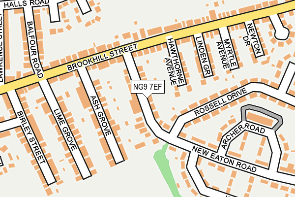 NG9 7EF map - OS OpenMap – Local (Ordnance Survey)