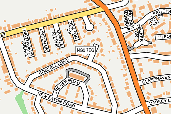 NG9 7EG map - OS OpenMap – Local (Ordnance Survey)