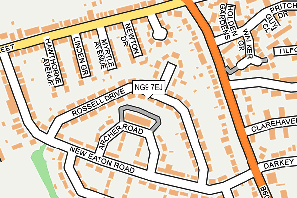 NG9 7EJ map - OS OpenMap – Local (Ordnance Survey)