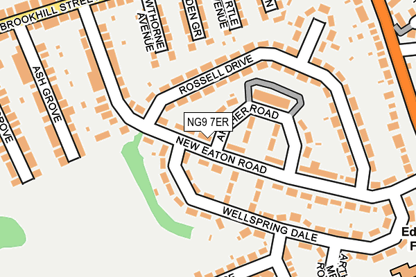 NG9 7ER map - OS OpenMap – Local (Ordnance Survey)