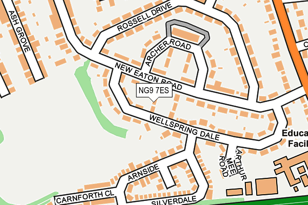 NG9 7ES map - OS OpenMap – Local (Ordnance Survey)