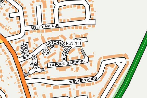 NG9 7FH map - OS OpenMap – Local (Ordnance Survey)