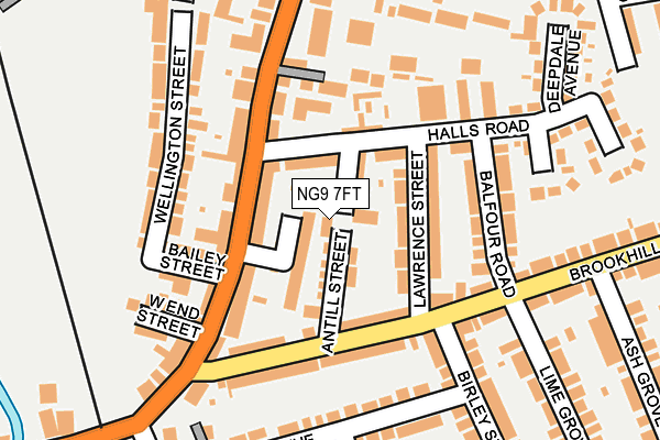 NG9 7FT map - OS OpenMap – Local (Ordnance Survey)