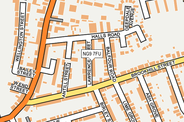 NG9 7FU map - OS OpenMap – Local (Ordnance Survey)