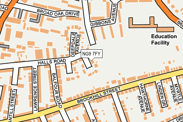 NG9 7FY map - OS OpenMap – Local (Ordnance Survey)