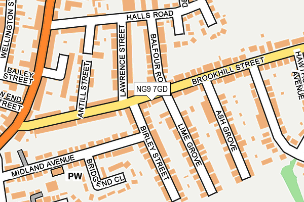 NG9 7GD map - OS OpenMap – Local (Ordnance Survey)