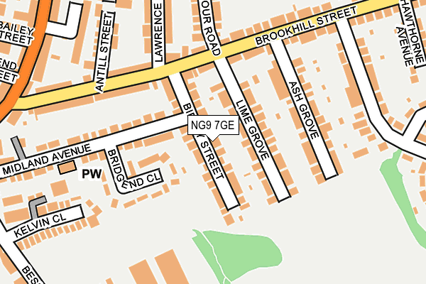 NG9 7GE map - OS OpenMap – Local (Ordnance Survey)