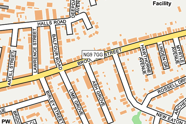NG9 7GG map - OS OpenMap – Local (Ordnance Survey)