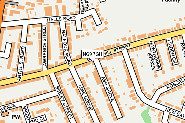 NG9 7GH map - OS OpenMap – Local (Ordnance Survey)