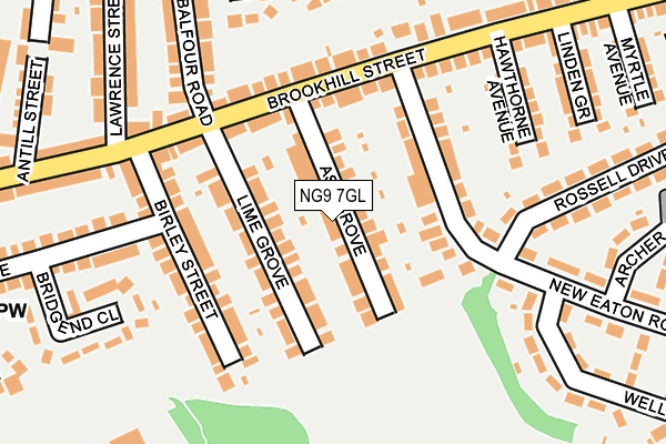 NG9 7GL map - OS OpenMap – Local (Ordnance Survey)